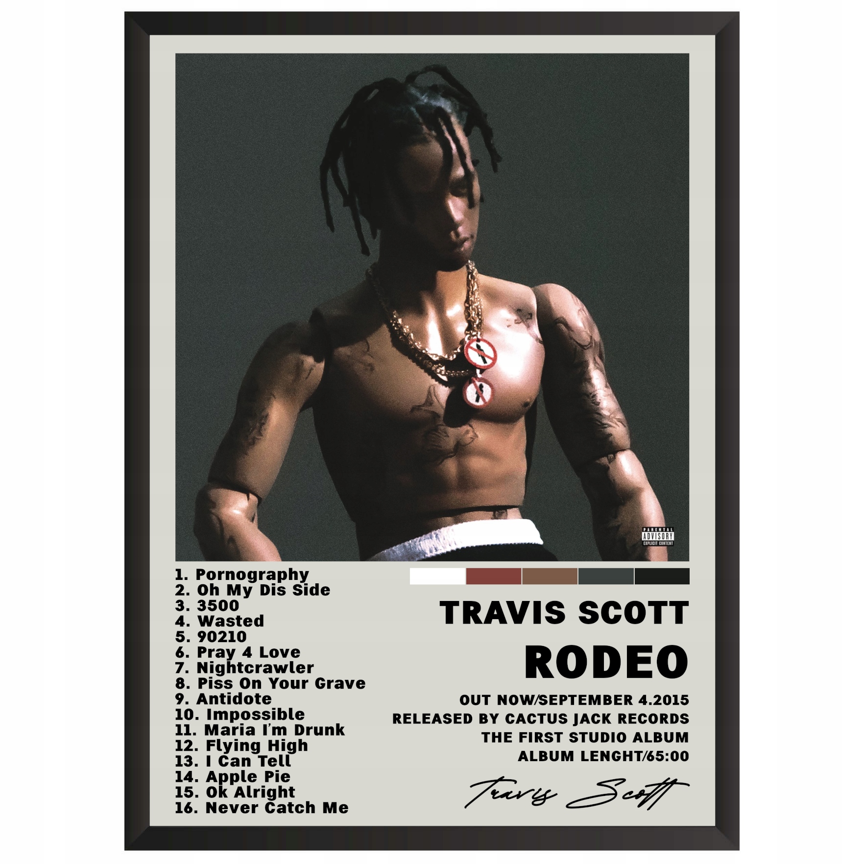Travis Scott Rodeo Plakat Obraz z albumem w ramce Prezent