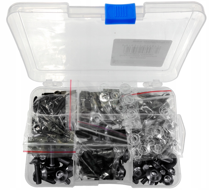 Śruby owiewek uniwersalne aluminiowe czarne Moretti