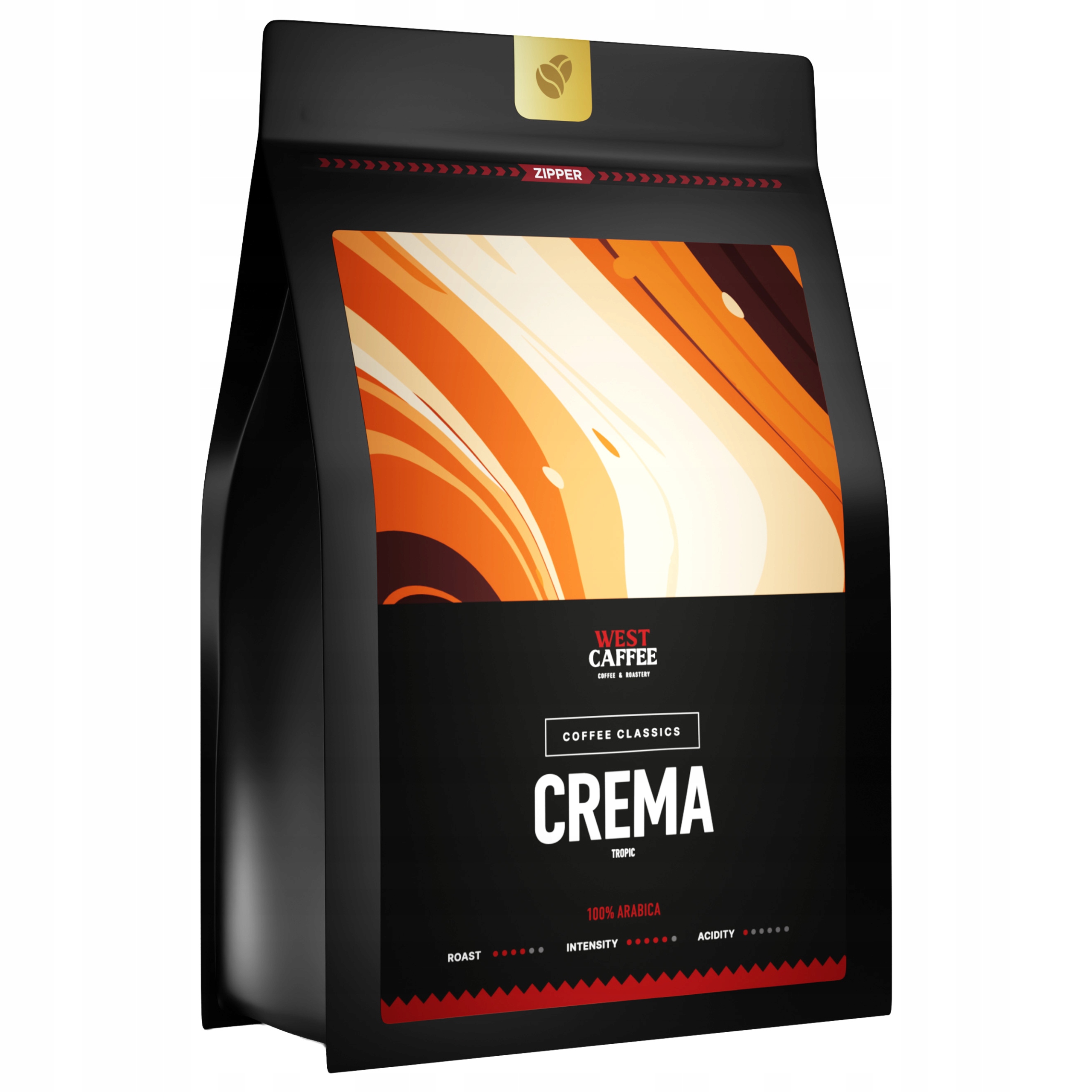 Levně Káva Crema Tropic 100% Arabica Čerstvě pražená West Caffee 500 g