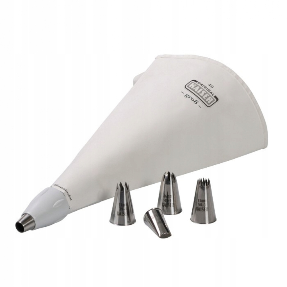 Rukáv Kaiser cukrářská sada špejle se zády a adaptérem 7pcs.