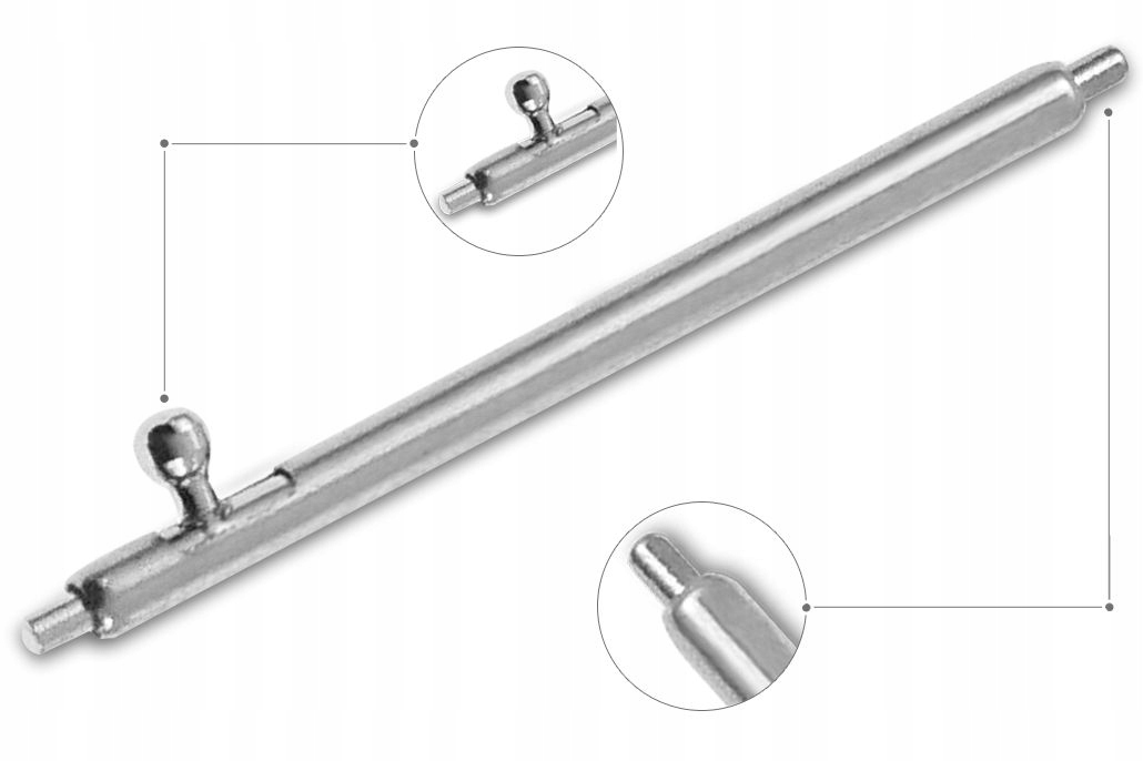 Teleskop Quick Pin stalowy do smartwatchy 20 mm Rozmiar 20 mm