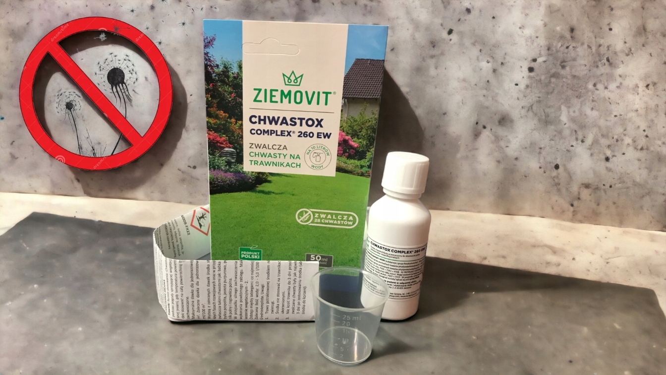 CHWASTOX COMPLEX 260 EW 100ML ŚRODEK NA CHWASTY W TRAWIE oprysk preparat Forma płyn