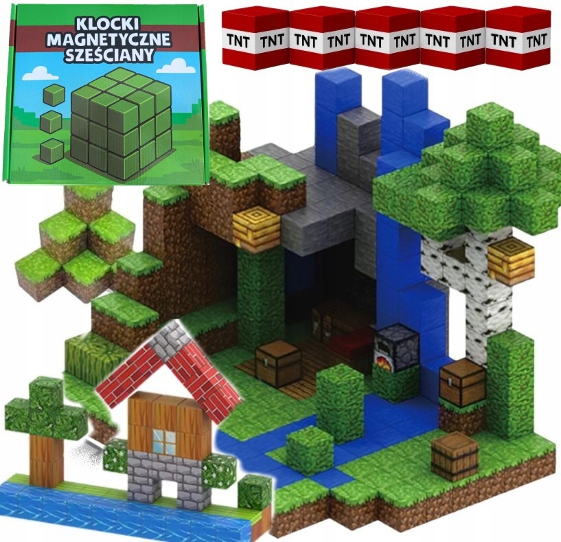 MAGNETINIAI KALADĖLIAI 212 EL STRONG KALADĖLIŲ KUBAS 6 x FIGŪRĖLIŲ KALADĖLĖS PIKSELIAI