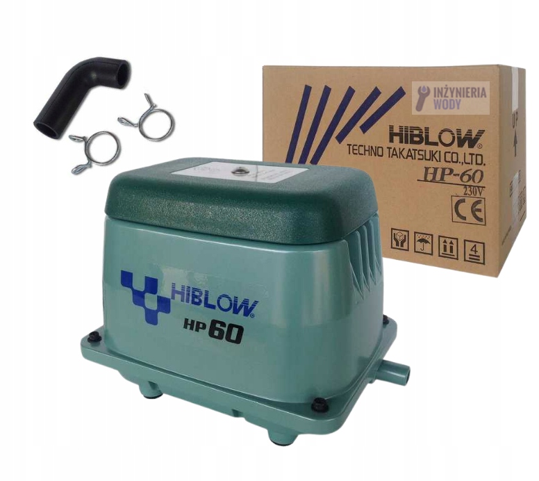Fúkač Hiblow Hp 60 vzduchová pumpa do žúmp a čistiarní odpadových vôd rybníka