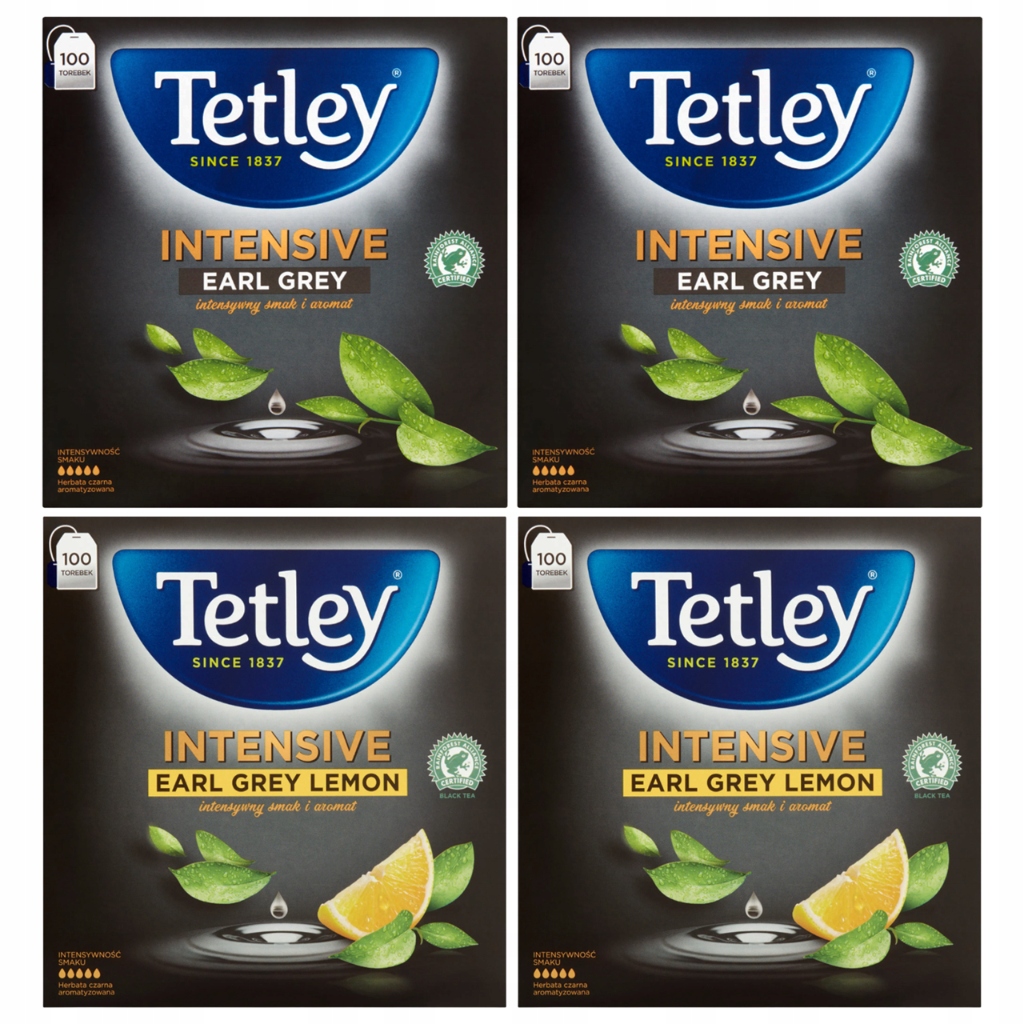 Tetley Set čaj 2x Earl Grey 2x Earl Grey Lemon 400 sáčků