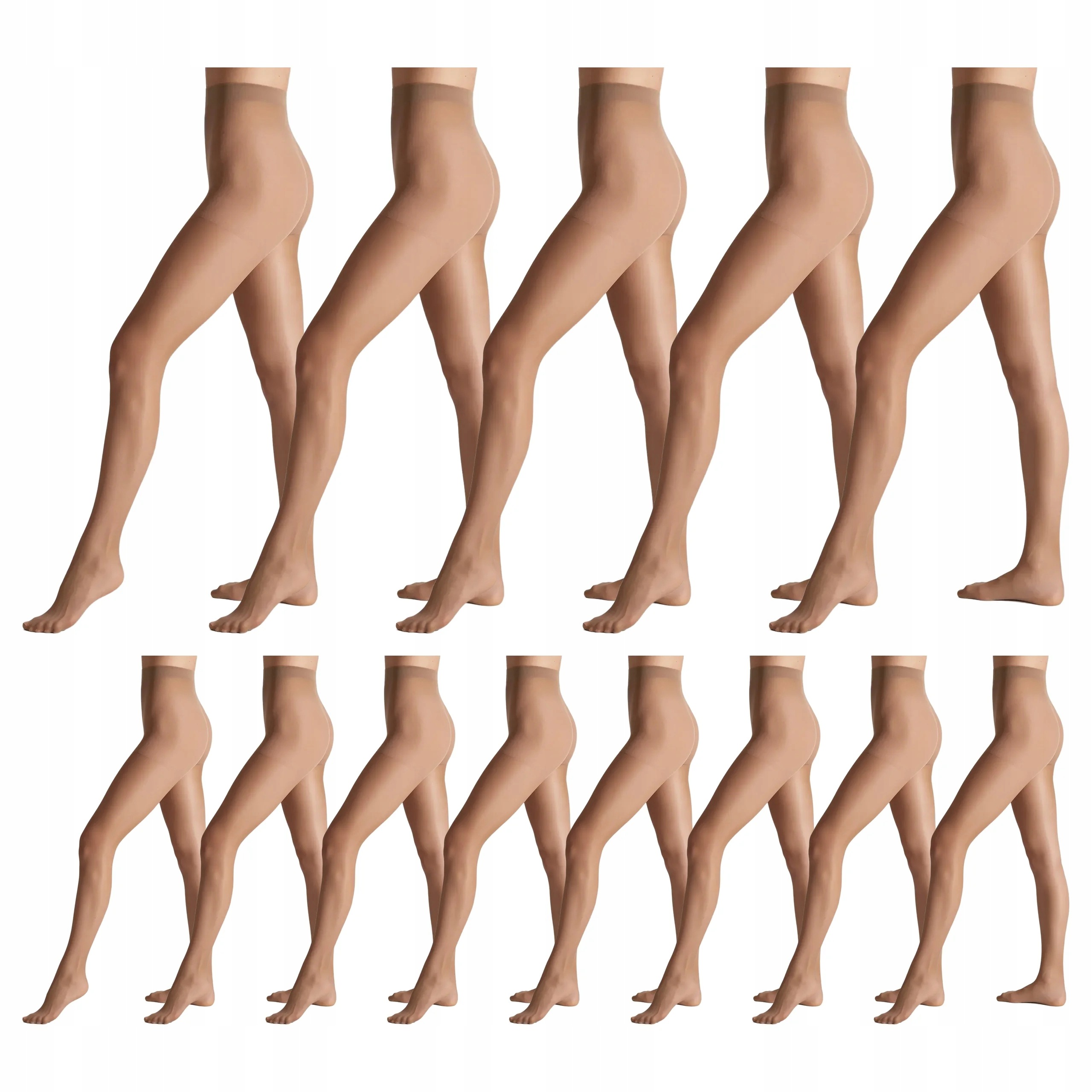 13 x Punčocháče 15 den klasické tenké hladké Marilyn 3-M Beige