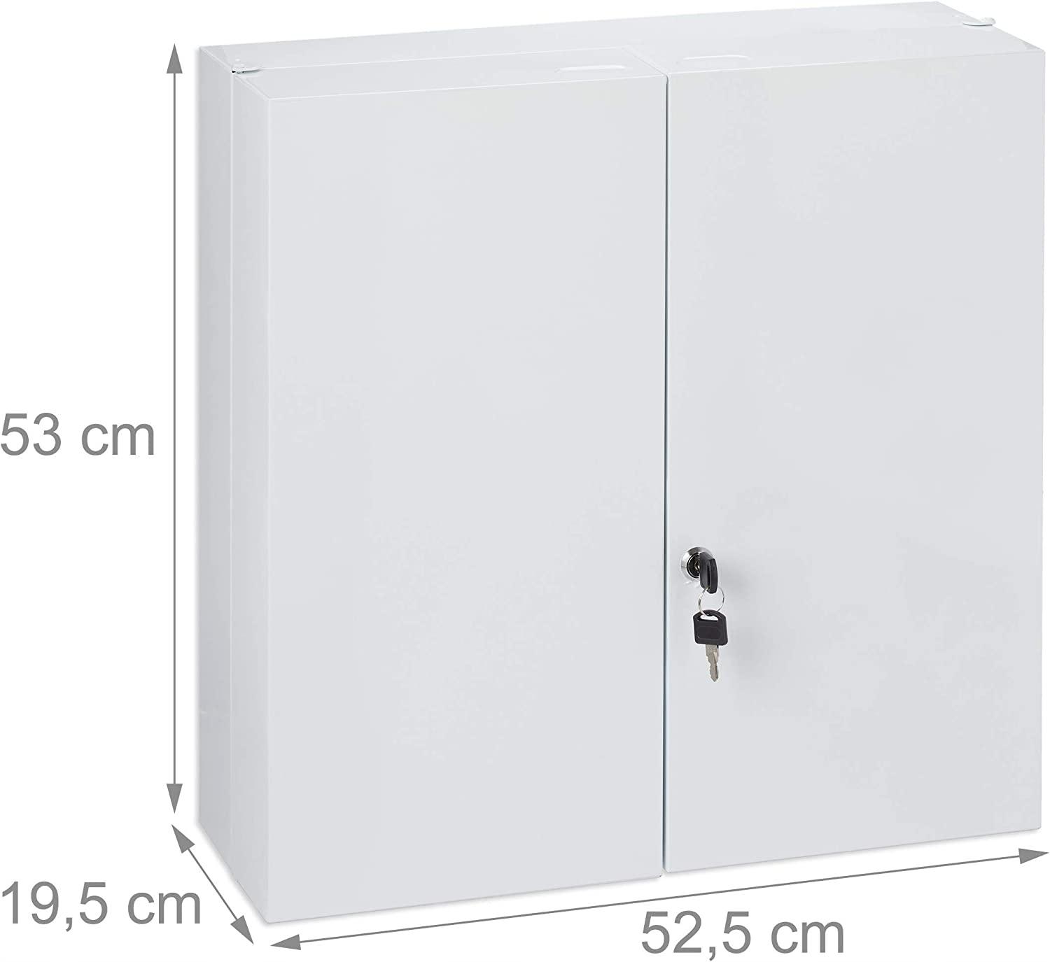 APTECZKA ŚCIENNA METALOWA SOLIDNA RELAXDAYS 53X52,5X19,5 Marka Relaxdays