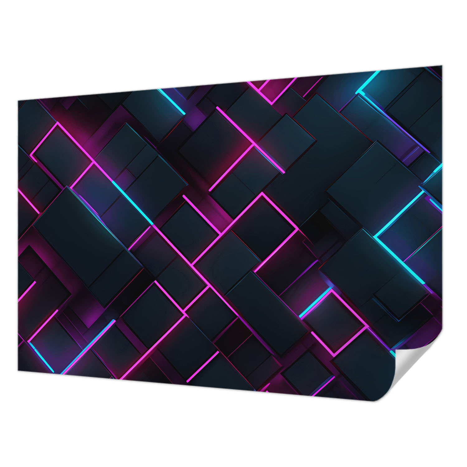 Fototapeta Samolepicí Rychlá Variace Stěny Neonová Geometrie 152x104 cm