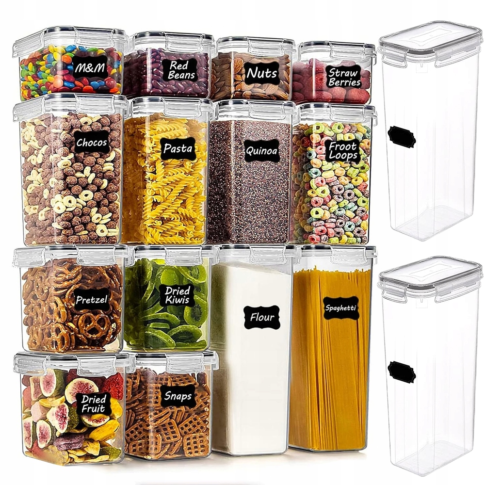 16 X Zavařovací Sklenice Plastová, Použitelné Nádoby Šetřící Místo Pro Káva