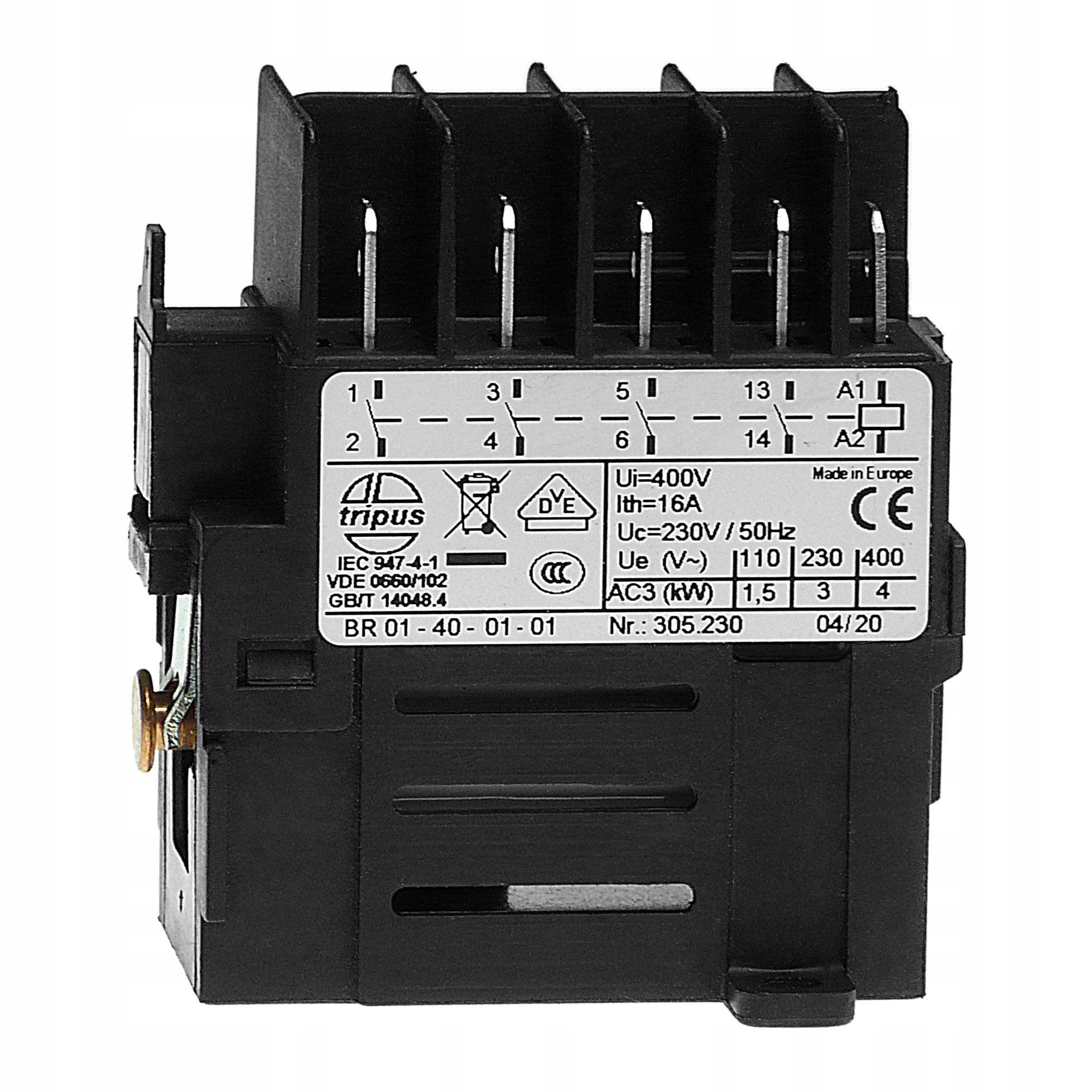

stycznik przekaźnik wyłącznika 1 faz. 230V Br 01