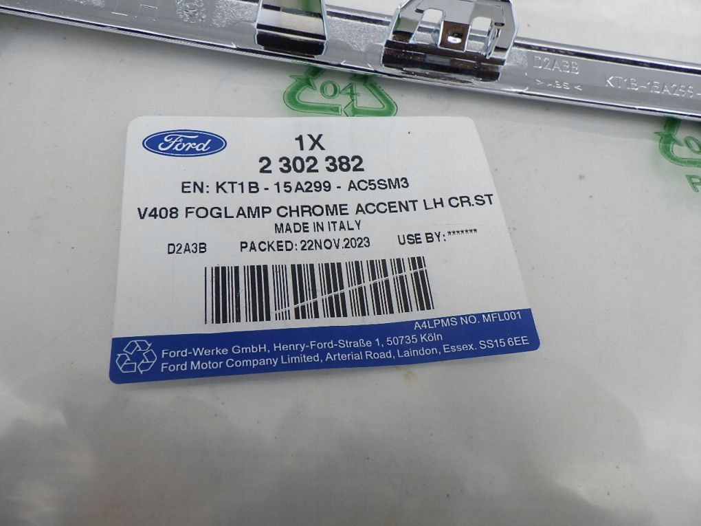 FORD TRANSIT CONNECT 18- lišta nárazníku CHROM levá mřížka
