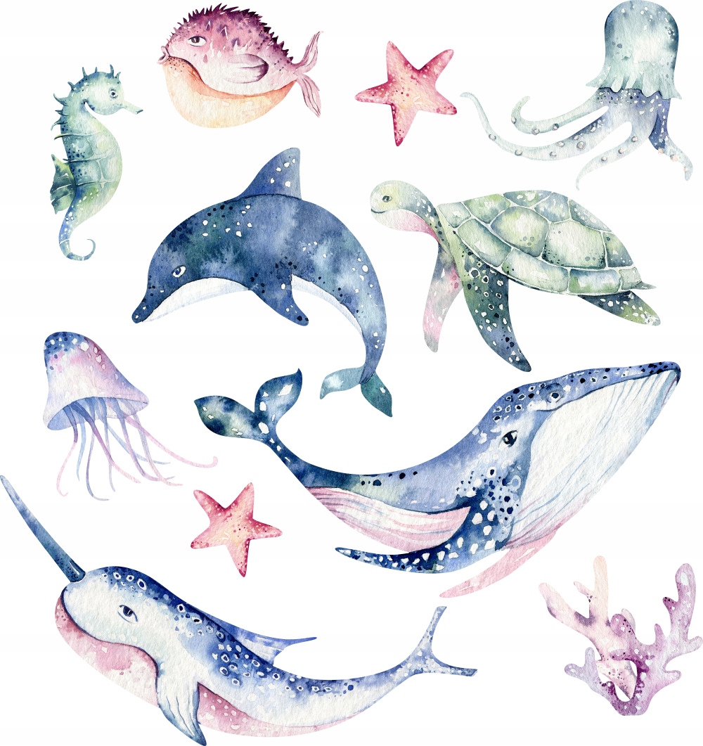 

Naklejki zestaw Ocean morze Delfin ścianę dzieci S