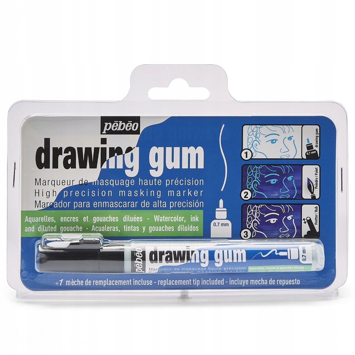 Pebeo DRAWING Gum маскирующая жидкость в маркере 0,7 мм