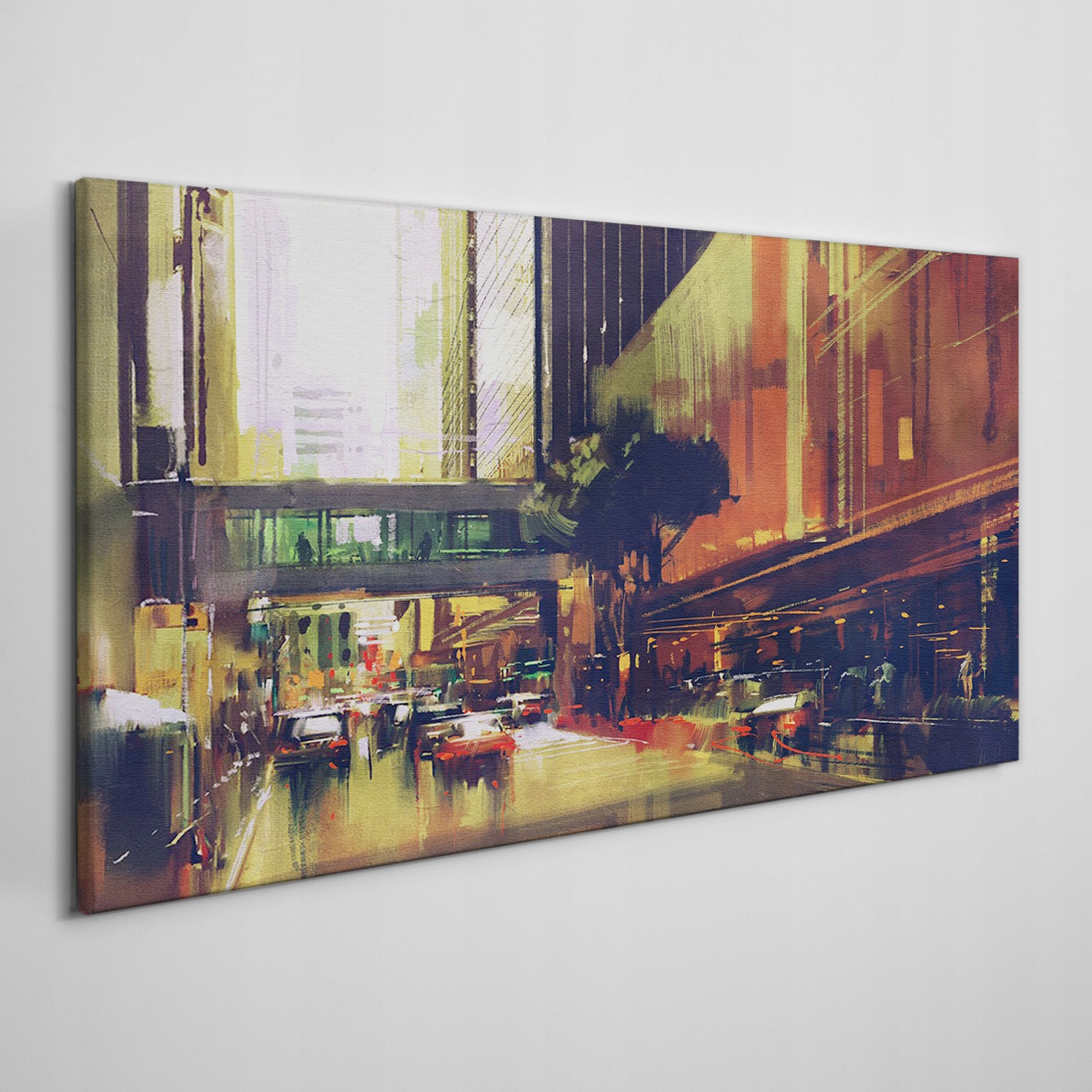 

Obraz na płótnie Miasto samochody budynki 140x70