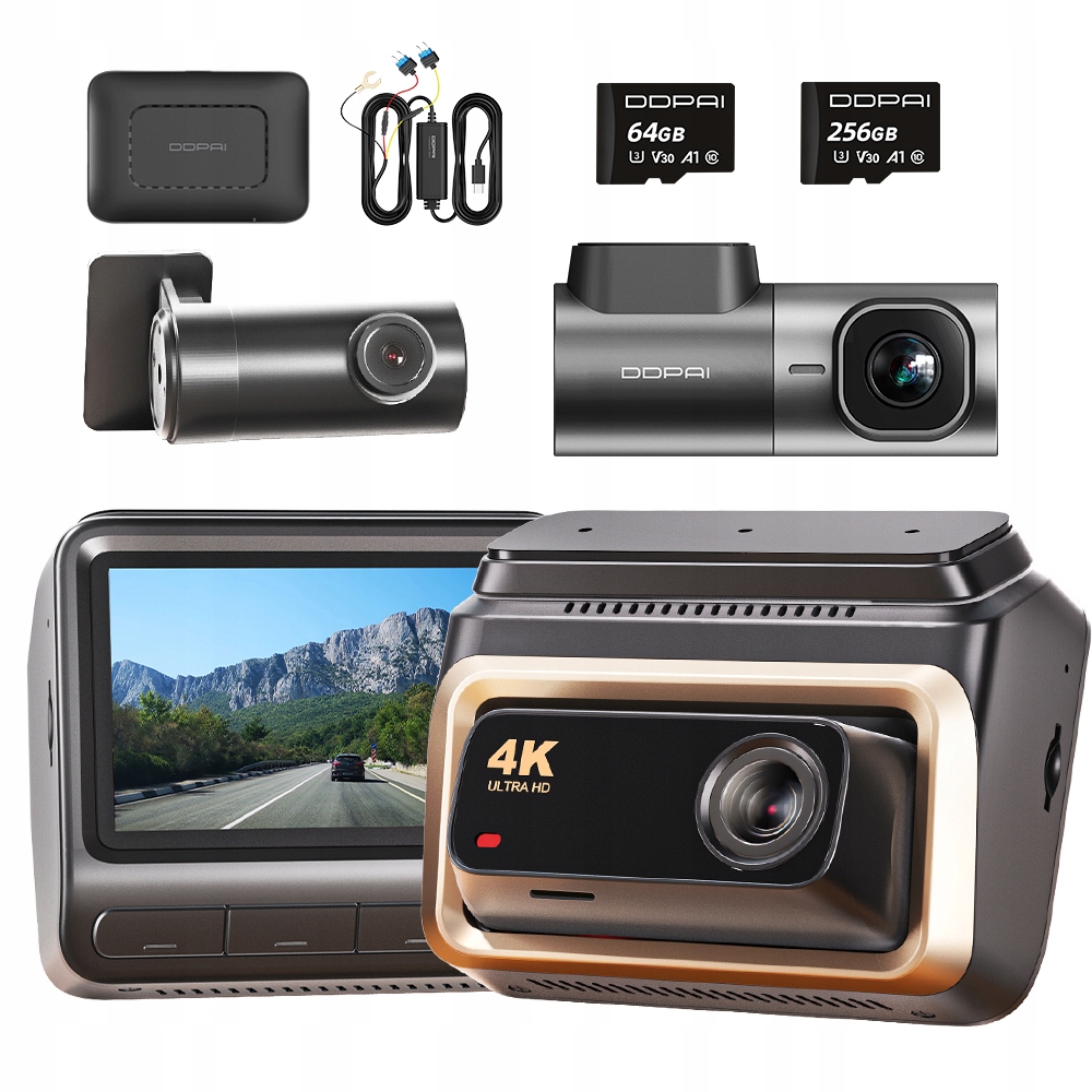 Kamera Ddpai Videorekordér Z60 Pro 4K MINI2X Zadní Modul 4G Sada