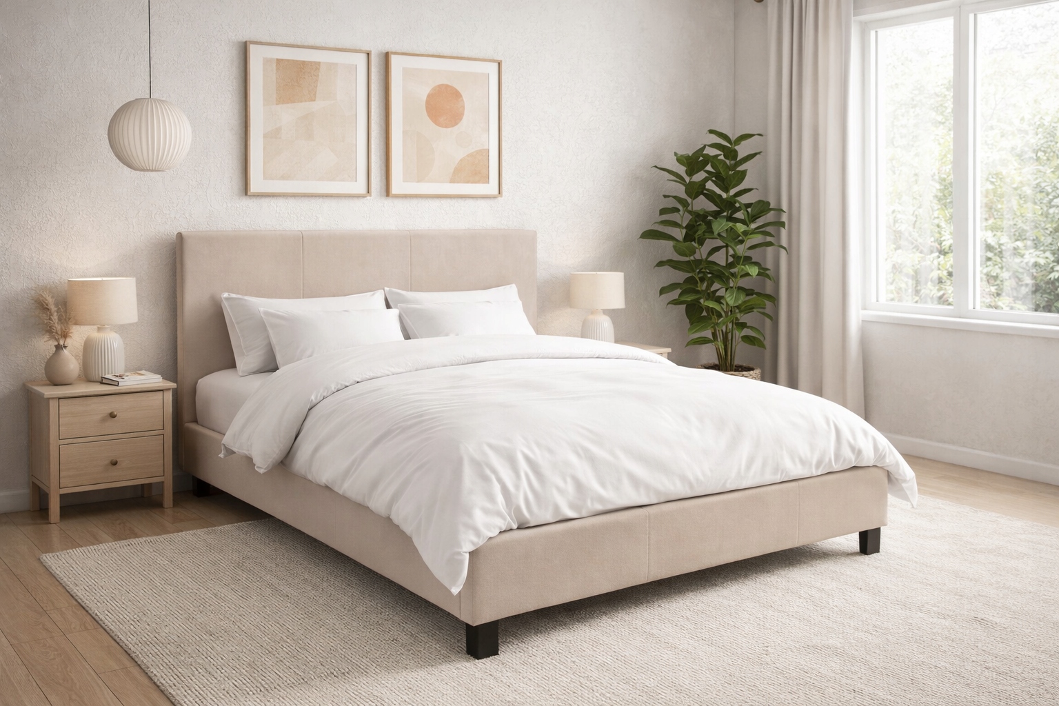 Łóżko 160x200 tapicerowane PRADO Beżowe