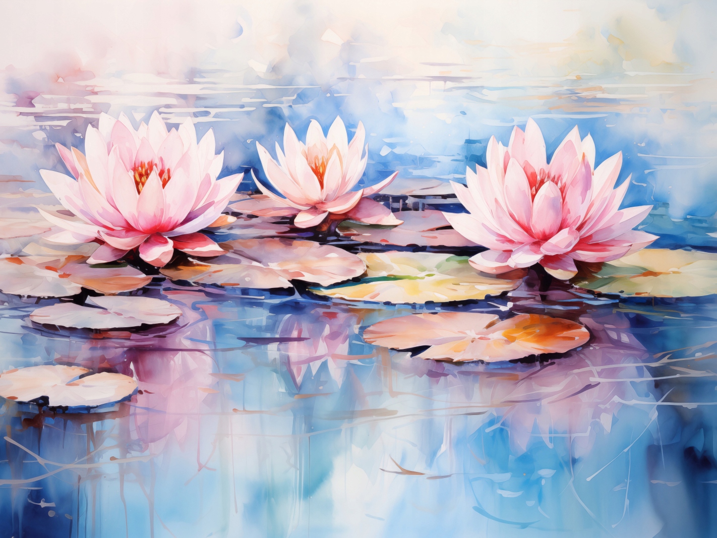 Plagát 100x75 cm Pokojné odrazy