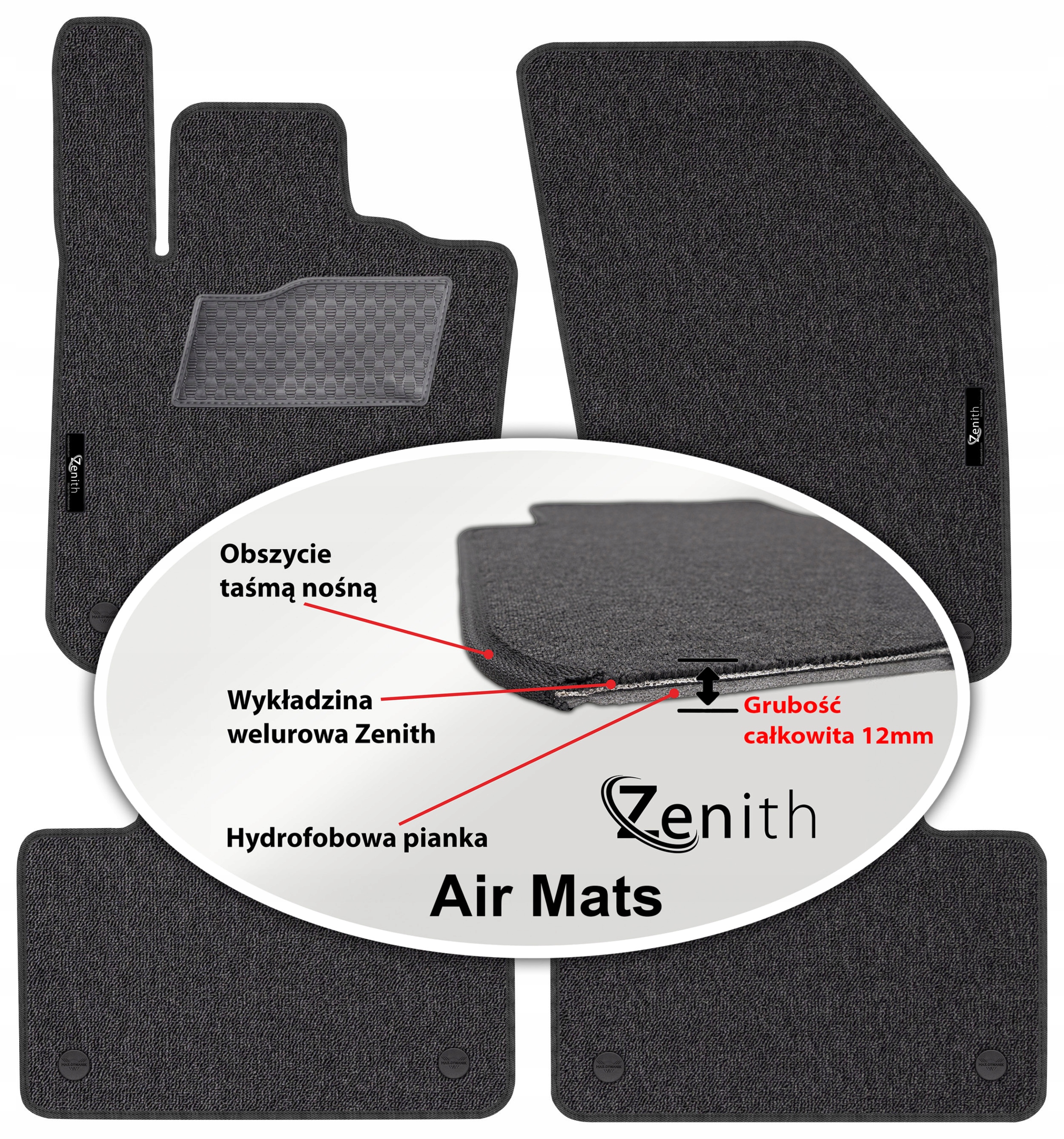 Volvo S60 III od roku 2018. Velúrové koberčeky do auta Zenith Air Mats