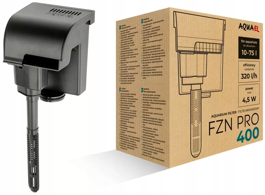 Levně Fzn Pro 400 Vnější kaskádový filtr pro akvárium 10-75 L Aquael 1 ks