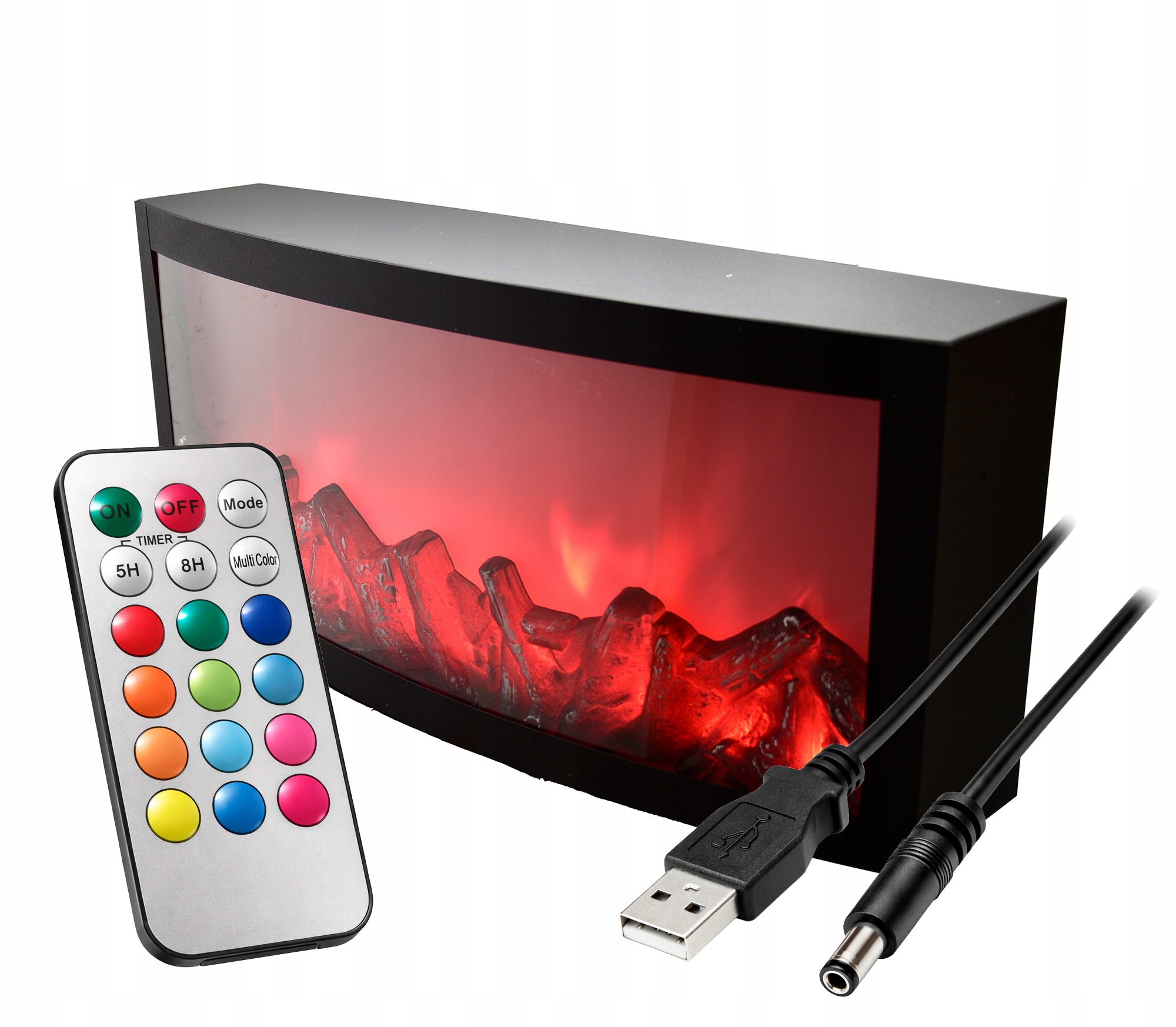 Velký Led Kovový Krb Imitace Ohně S Ovladačem Rgb Ovládání Barev