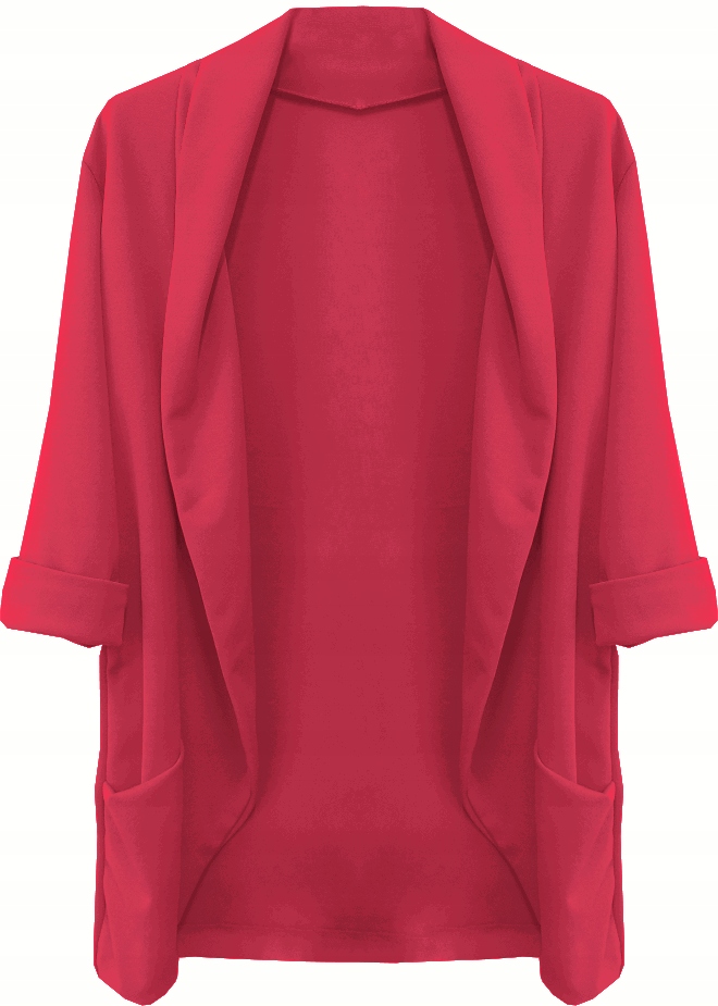 LUŹNY ŻAKIET BLEZER Boyfriend Narzutka Kieszenie Płeć kobieta