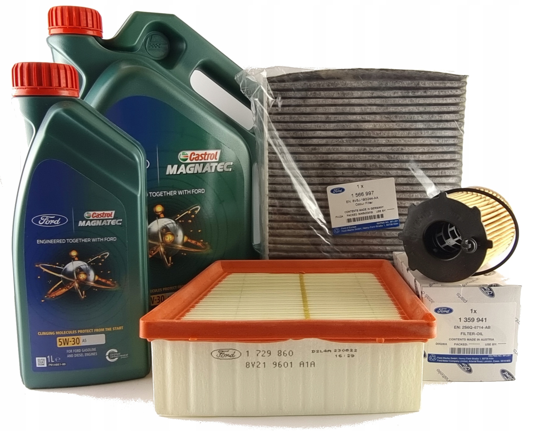 Fiesta 2008-2012 1.6 L Sohc Diesel Sada 3 Filtrů Olej 6 L Ford Oe