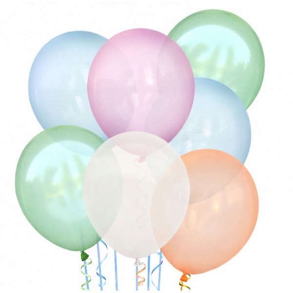 

Balon krystaliczny przeźroczysty 30 cm mix 10 szt