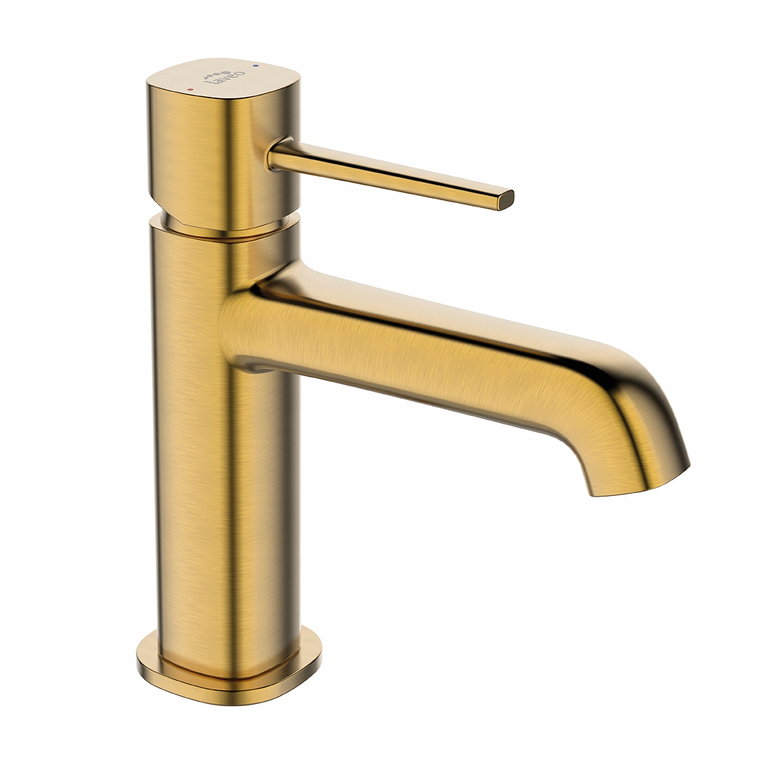 Stojanková Umývadlová Batéria Z Brúseného Zlata S Klik-klak Zátkou
