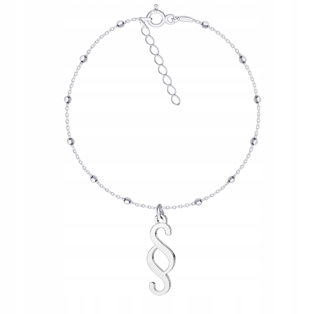 Stříbrný náramek s kuličkami Paragraph Stříbro Dárek 925 pro právníka