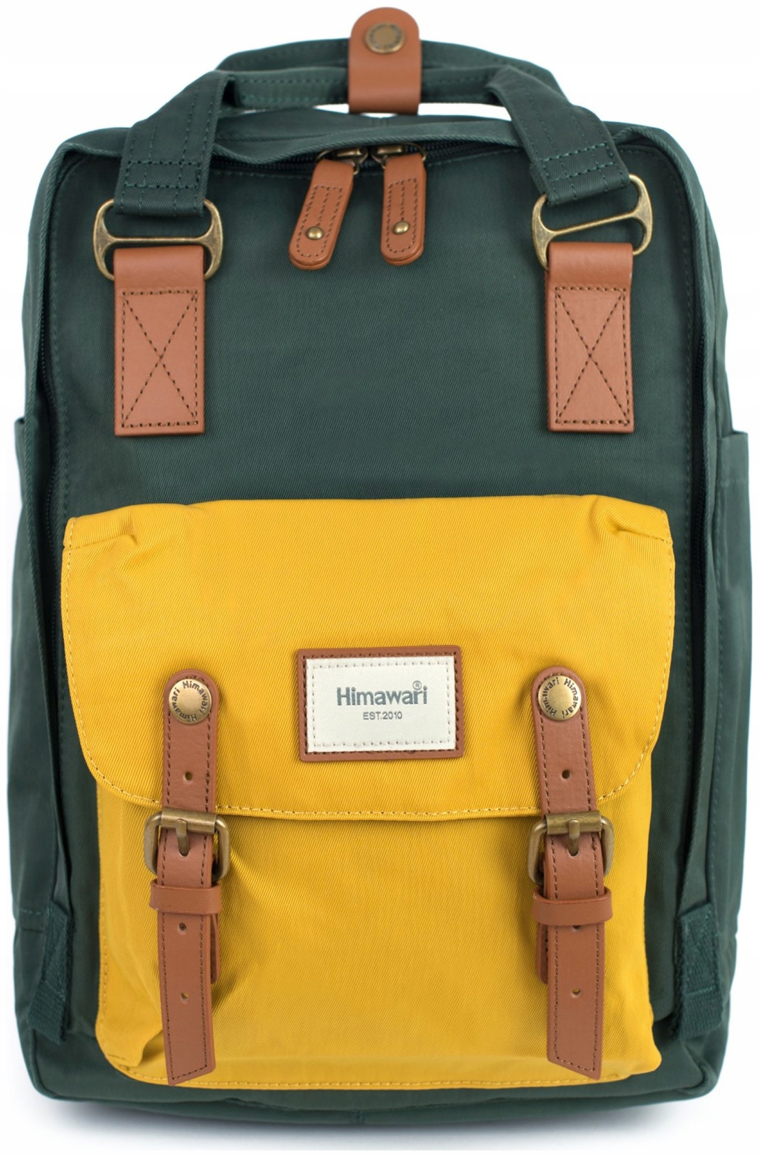 Batoh Himawari č. 13 Double Autumn S lahvově zelená barva pro notebook