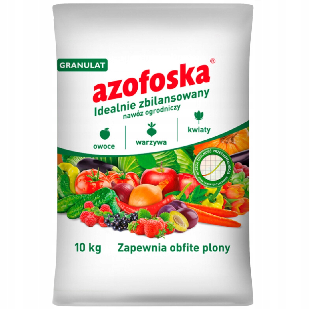 Azofoska Granulowana 10 Kg Uniwersalny Nawóz Wieloskładnikowy Do Ogrodu