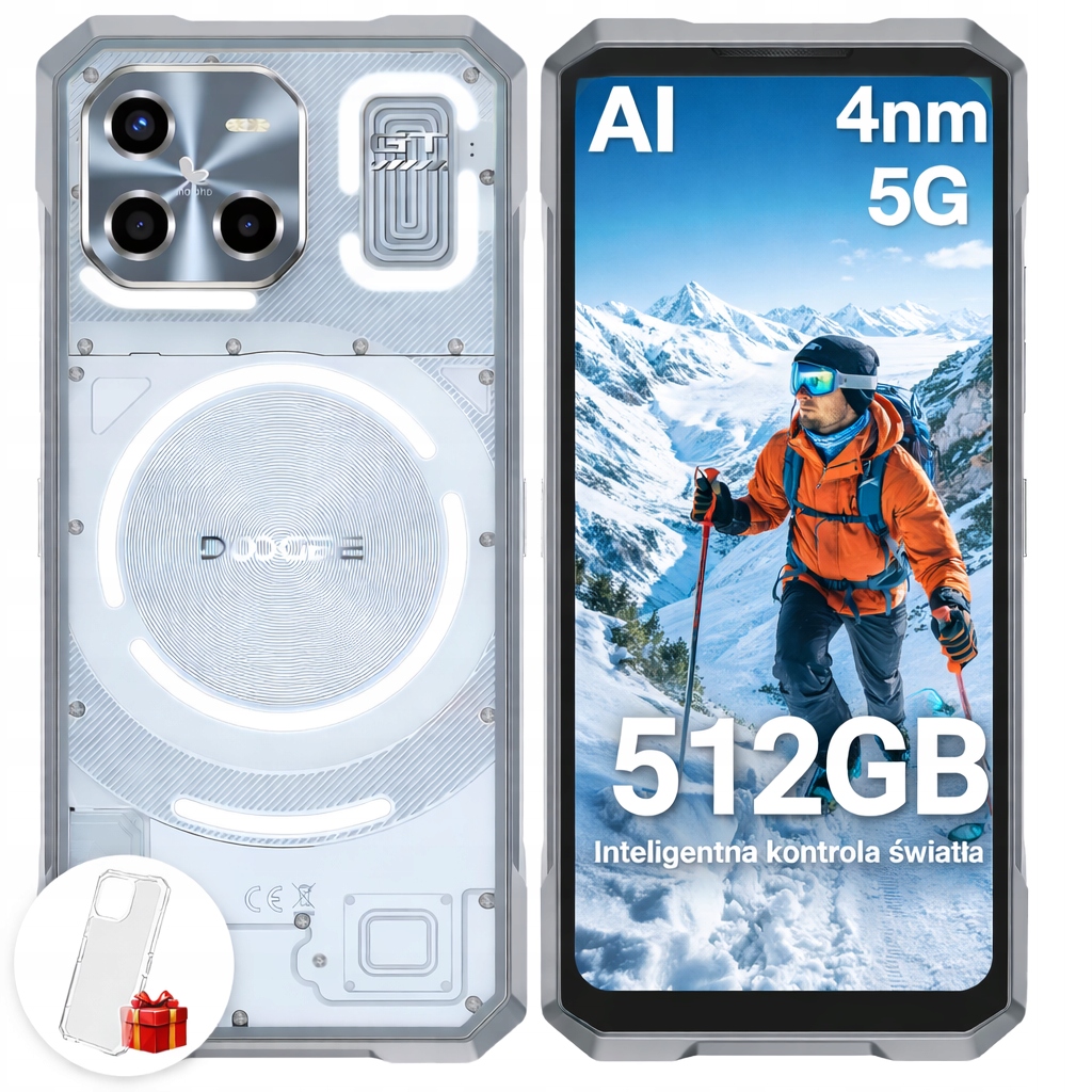 Doogee Bladegtultra 5G telefon 36 Gb Ram 512 Gb paměť, 6.72" displej, Nfc, 100MP fotoaparát, 33W nabíjení, IP69K, Dual Sim