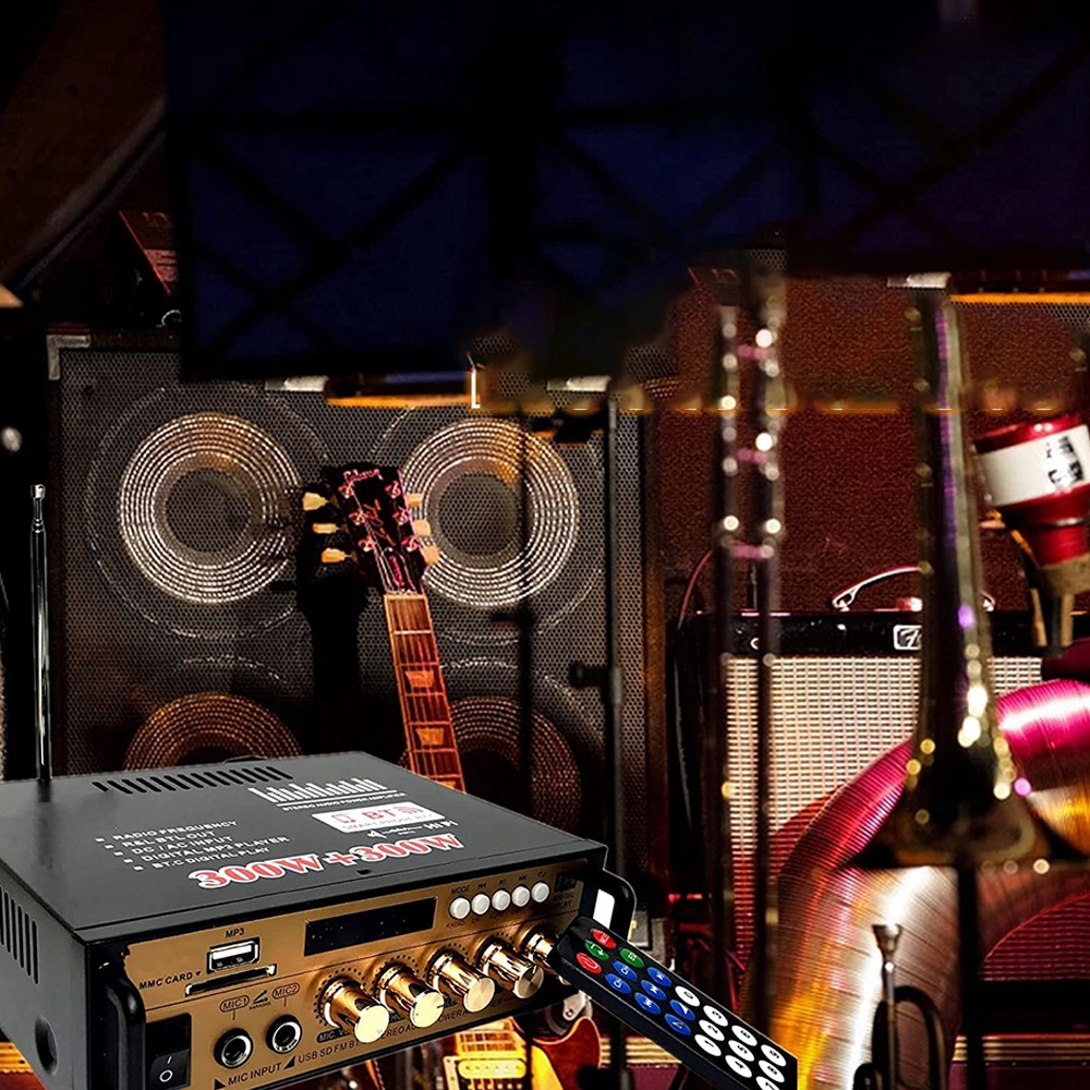 RECEIVER 300W BLUETOOTH USB STEREO AMPLIFIER 220V Marka bez marki