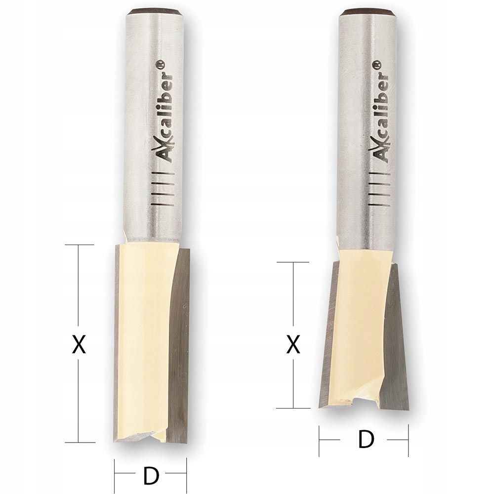 2ks Přímá fréza a vlaštovčí ocas, stopka 6,35 mm, sada