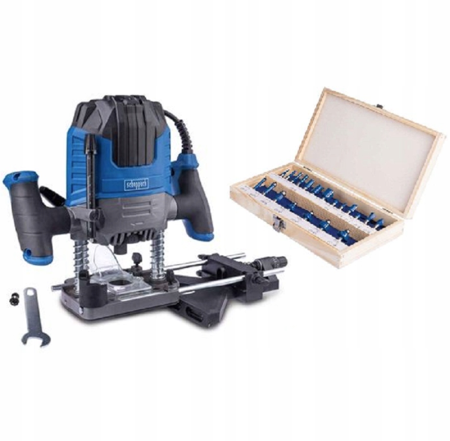 Scheppach WRT1200 Frezarka górnowrzecionowa zestaw frezów