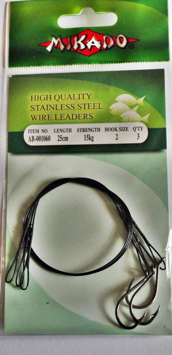 

Mikado Haczyk Przypon 3szt Hak nr2 25cm 15kg.