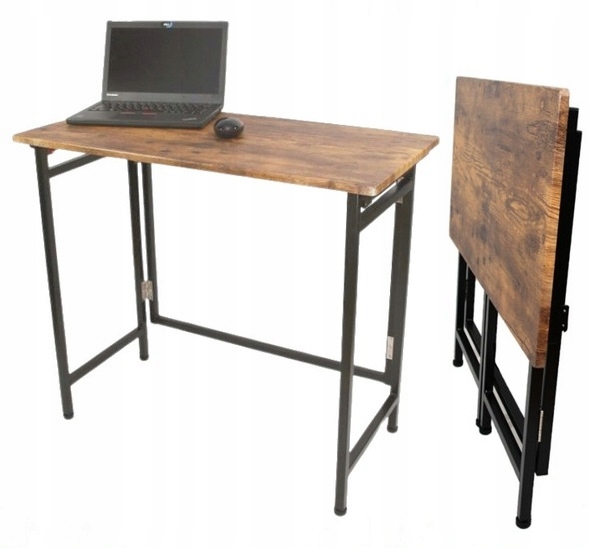 STOLIK BIURKO POD LAPTOPA KOMPUTEROWE SKŁADANE LOFT VINTAGE