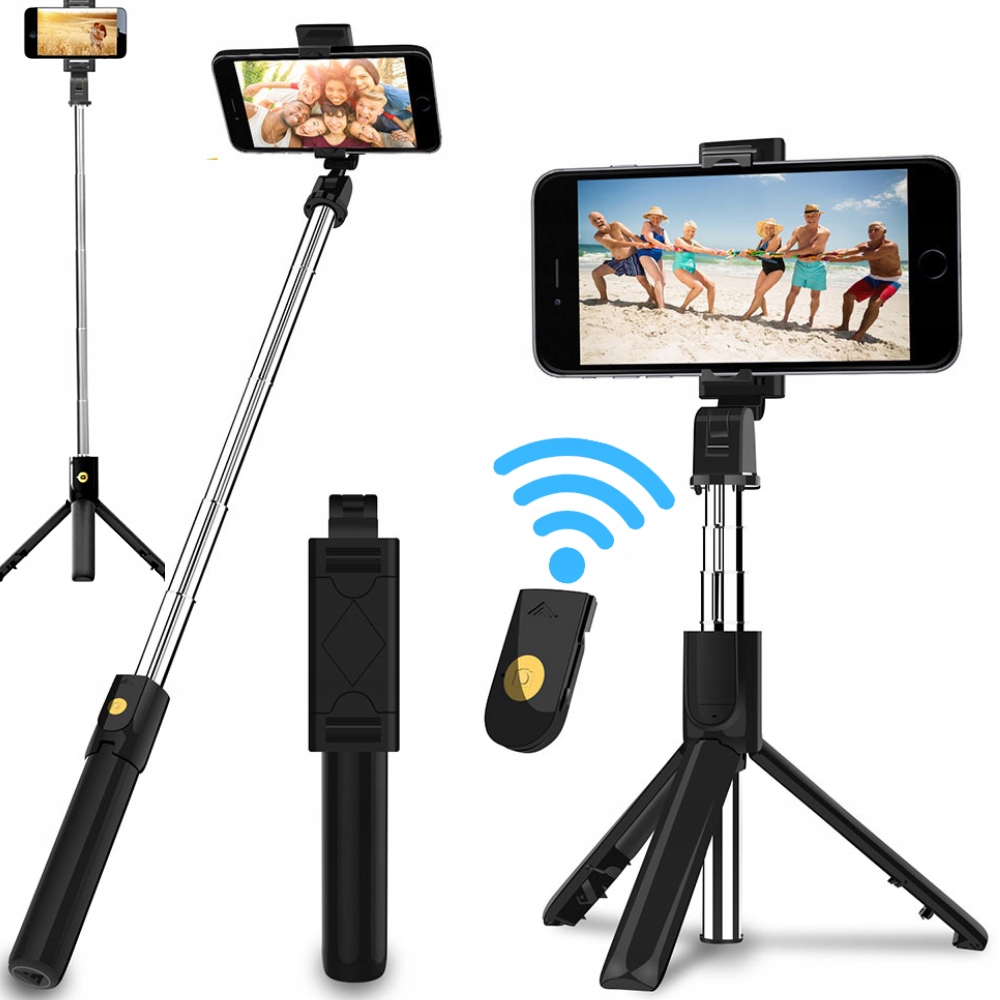 

Kij Selfie Stick Rozsuwany Statyw +Pilot Bluetooth