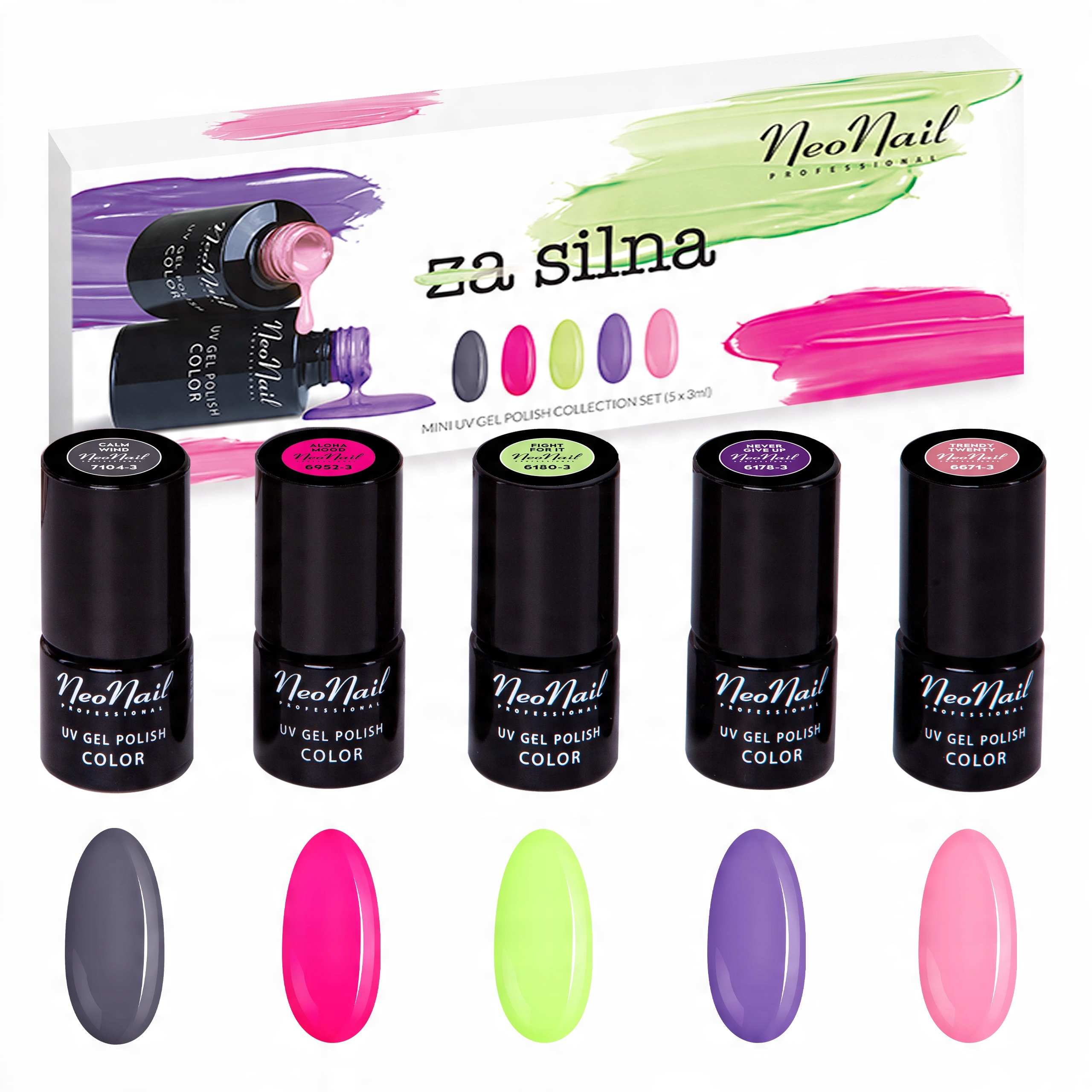 

NeoNail Zestaw 5x Lakier Hybrydowy Silna