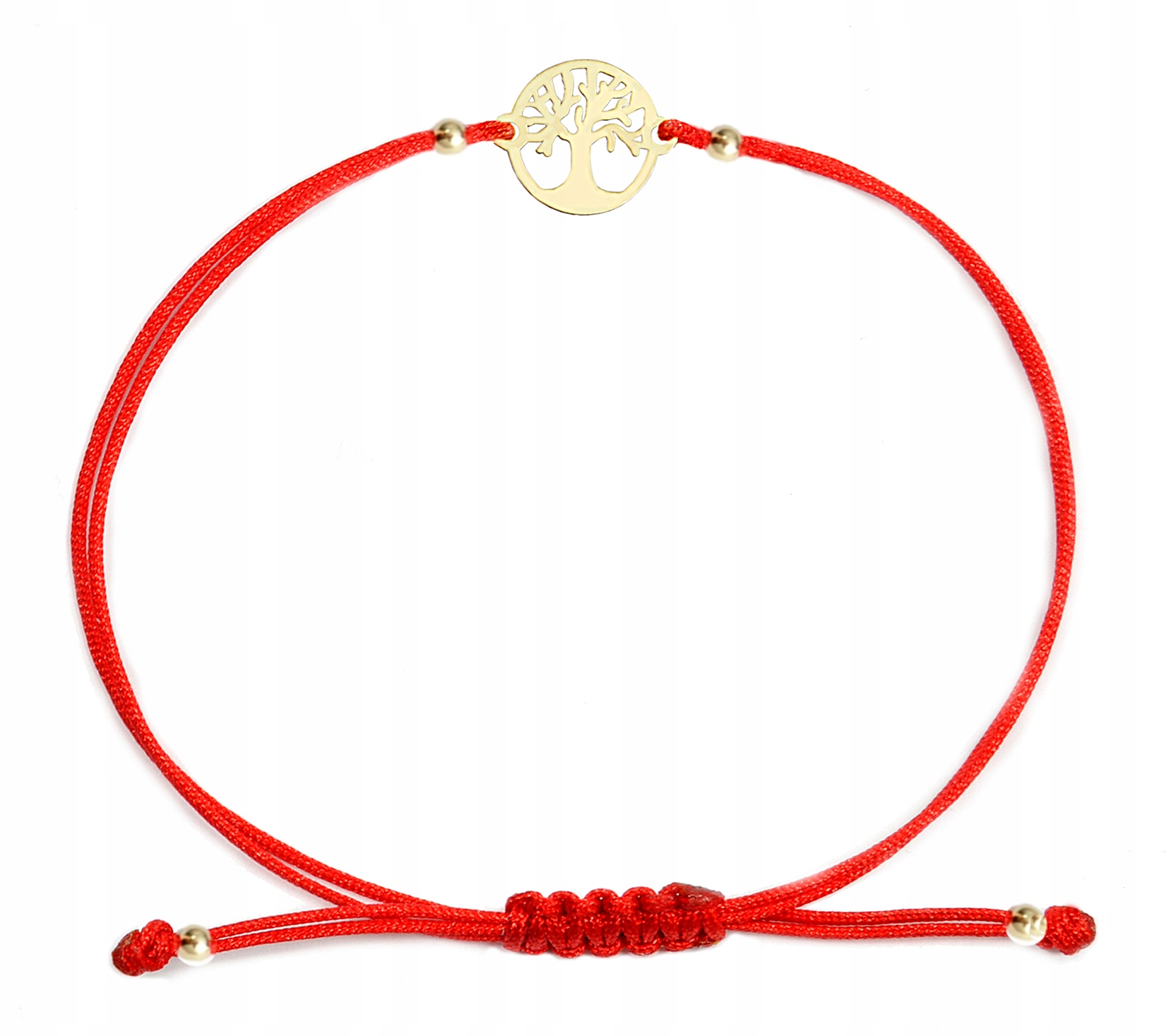 Náramek na šňůrce strom štěstí Au 585 (14K zlato)