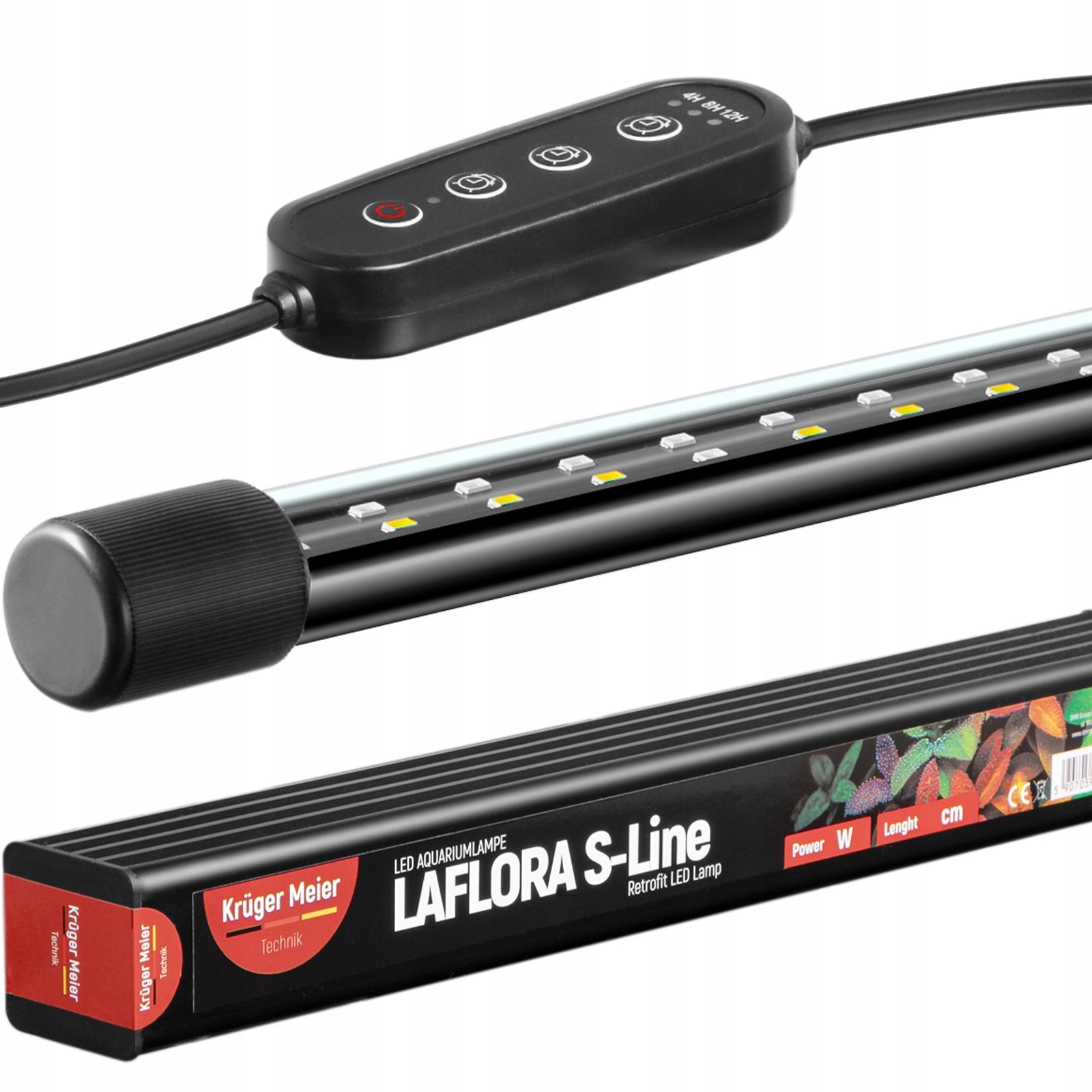 Lampa Led Mocna Wytrzymała Oszczędna Rgb Do Dużego Akwarium Długość 112CM