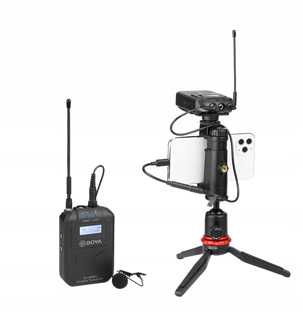 BEZPRZEWODOWY ZESTAW AUDIO DO KAMER BOYA BY-WM6S Pasmo przenoszenia 40-18000 Hz