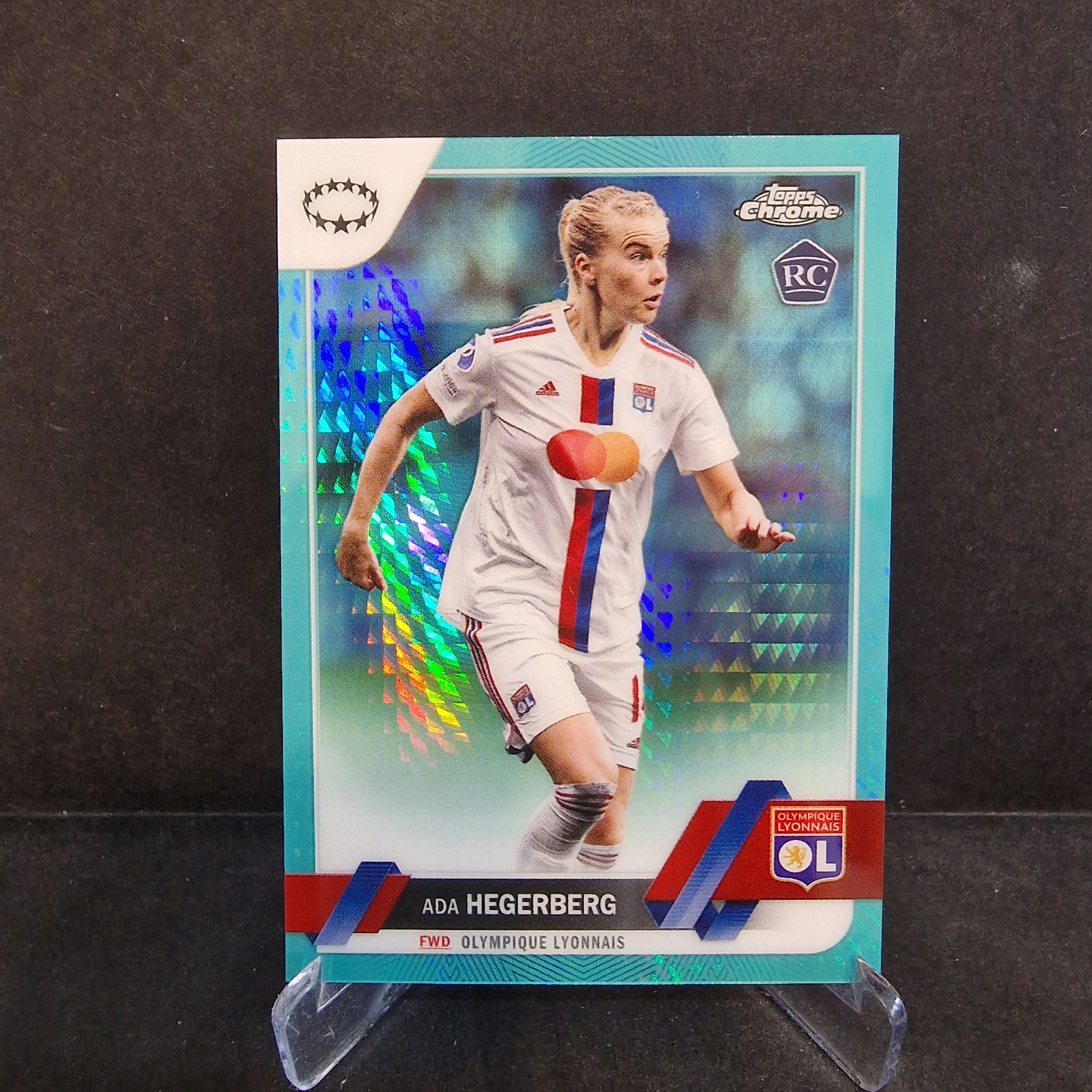 2022-23 Topps Chrome Womens Hegerberg Lyon Aqua Prism /U14