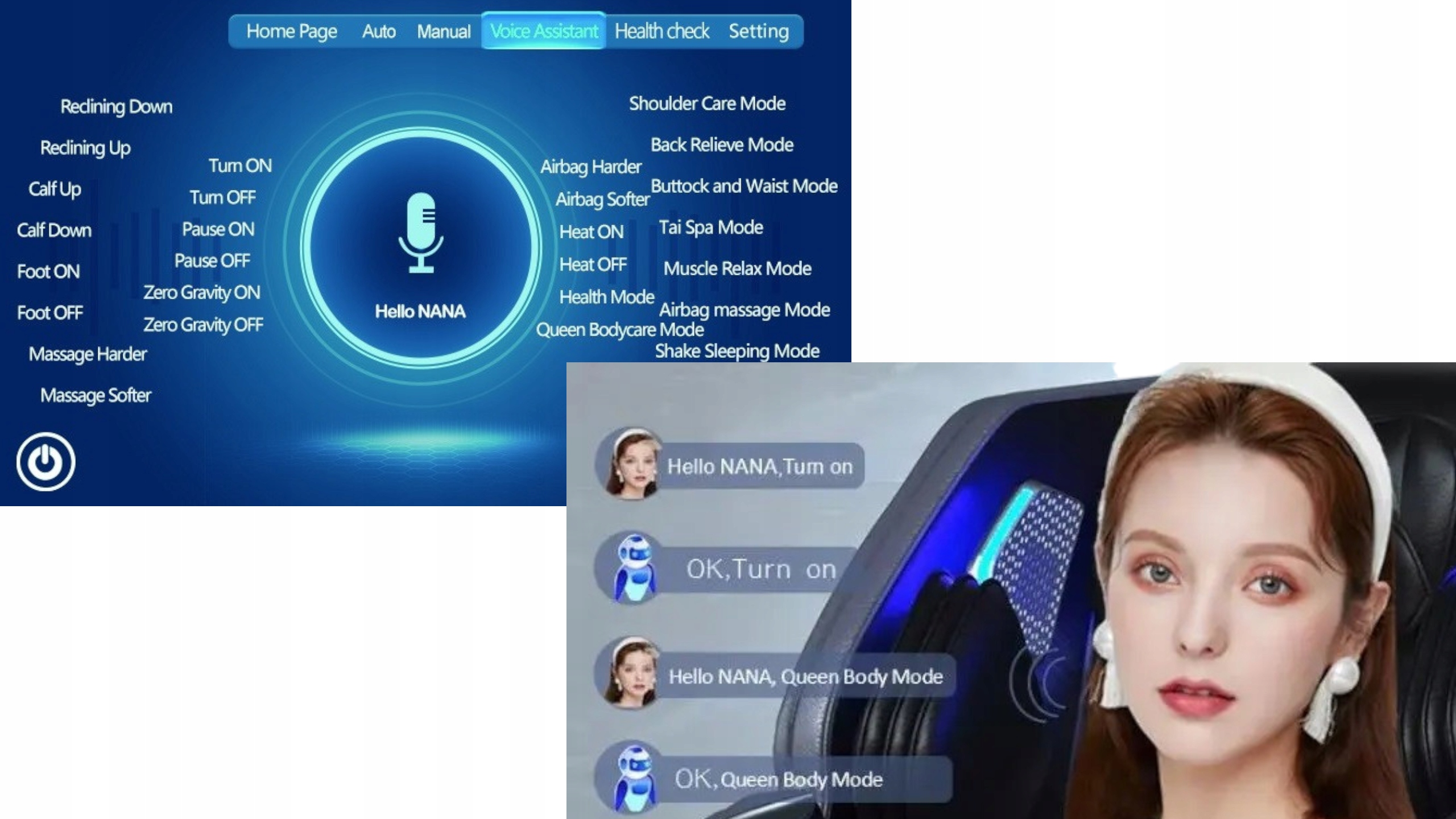 Fotel masujący do masażu 4D S+L Nowoczesny ZERO GRAVITY Body Scan Premium Materiał obicia skóra sztuczna