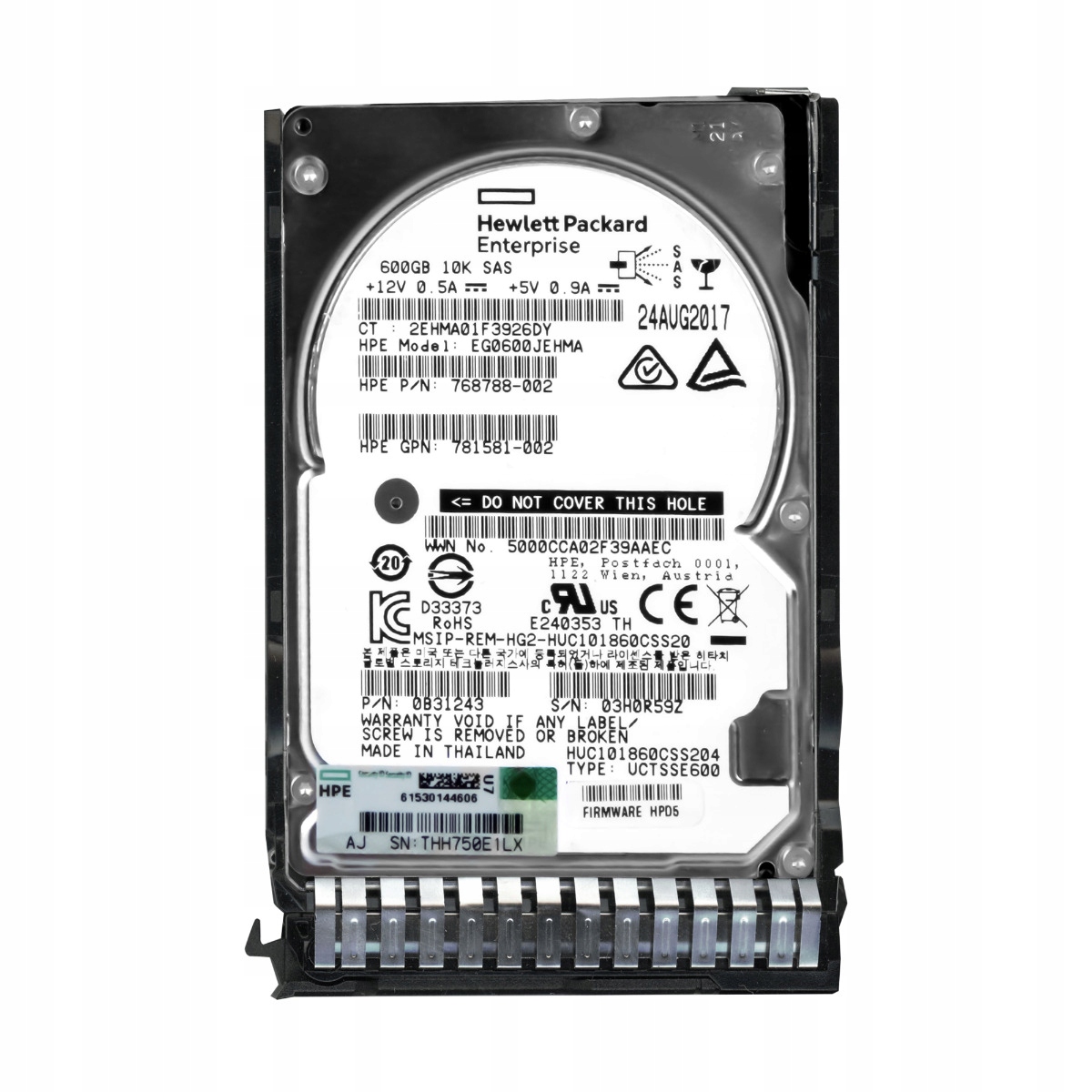 Hp 768788-002 600GB 10K 128MB SAS-3 2,5" EG0600JEHMA