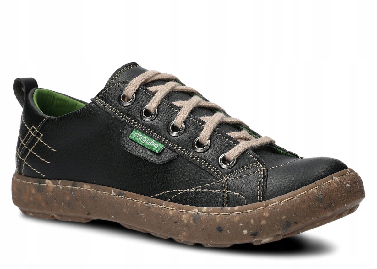 Nagaba 243 Černá Grain Vegan Dámská Polobotka Velikost 36