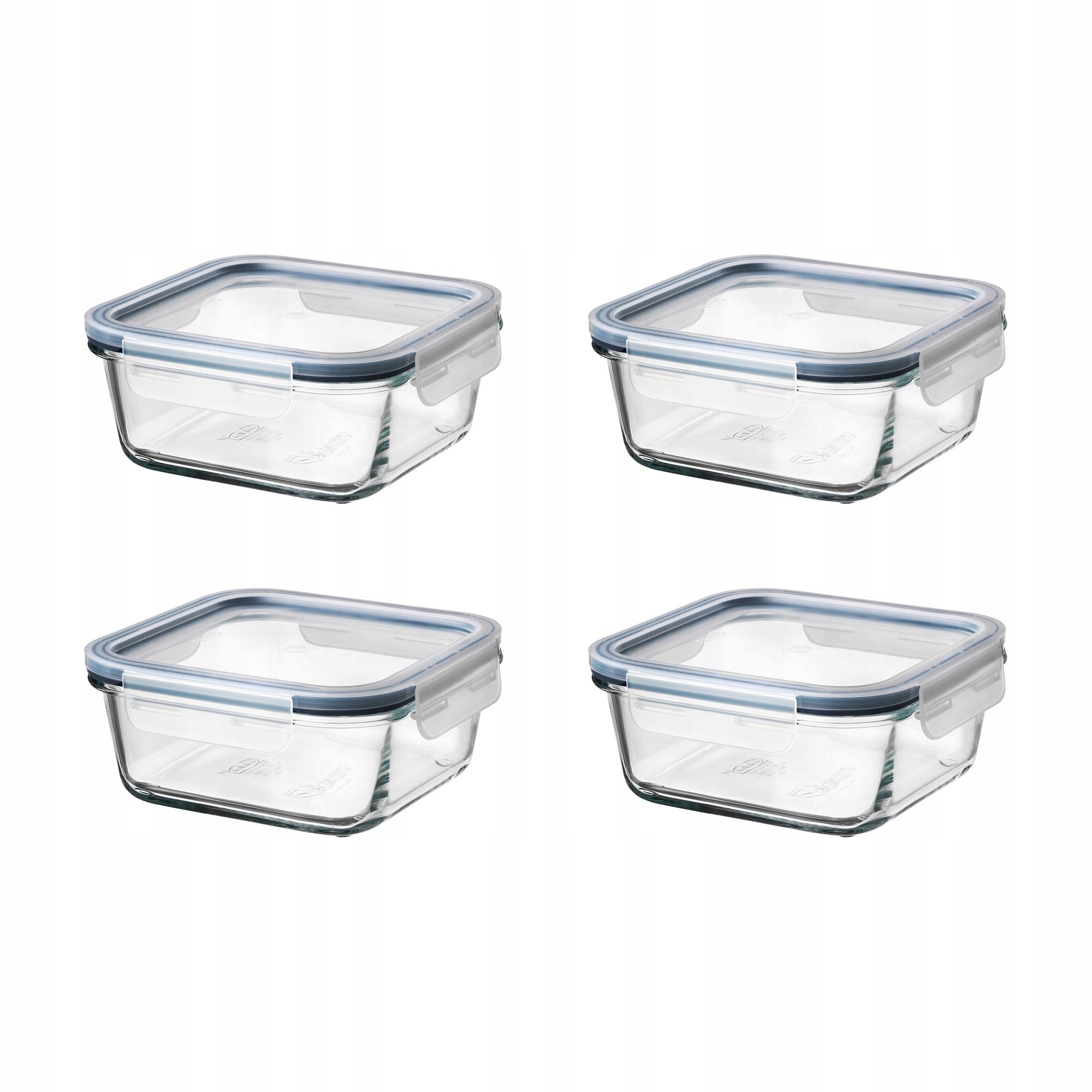 4 ks Nádoba na potraviny 600 ml s víkem Ikea 365+