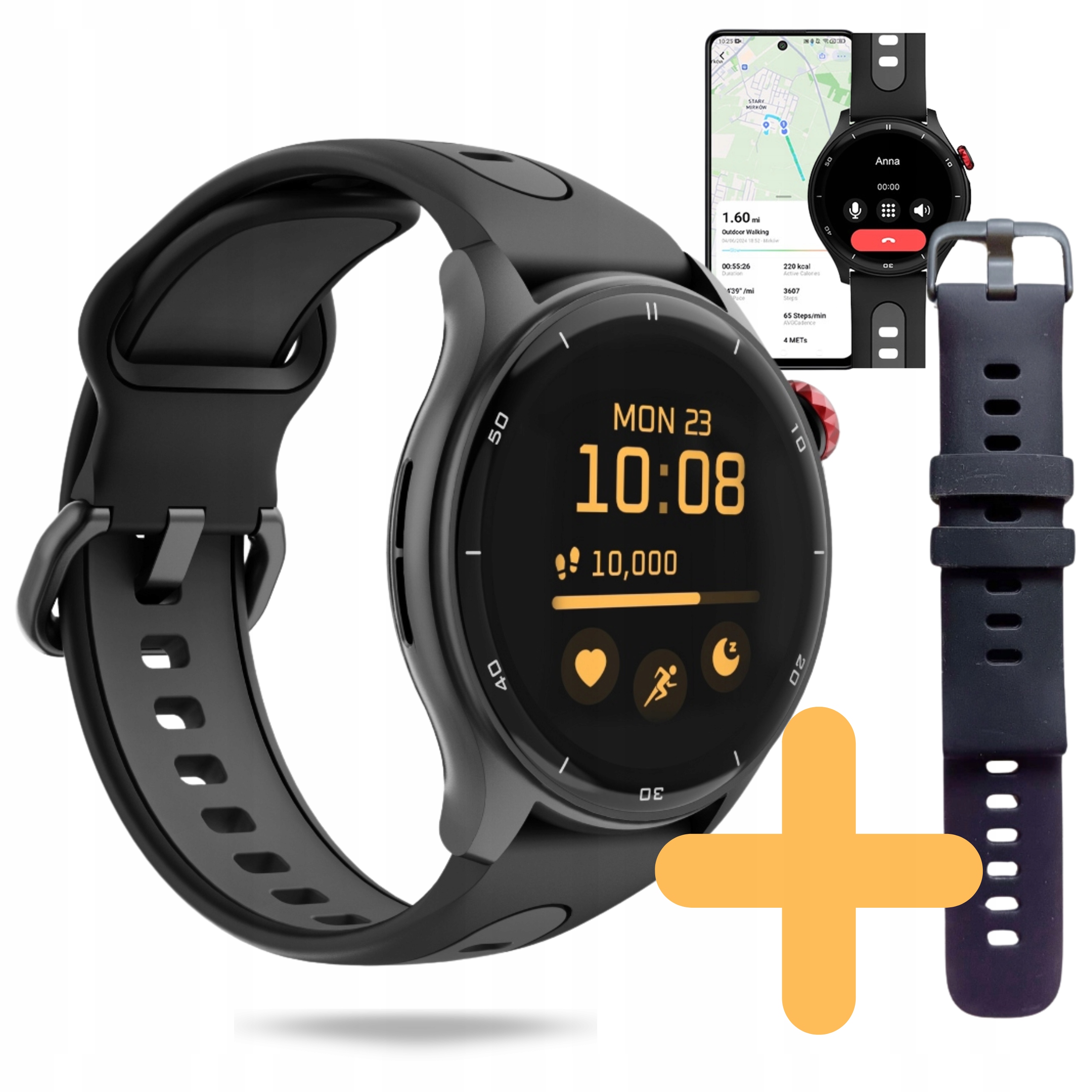 🔥 MEGA OKAZJA! Smartwatch GPS + AMOLED 3ATM Wodoodporny. Dzwonisz i Pływasz!