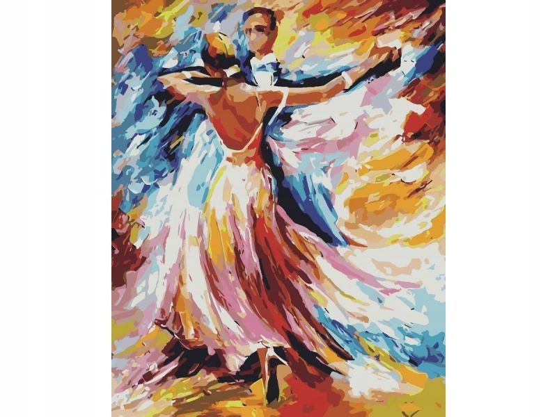 Obraz Malování Podle Čísel Rám 40x50cm Pár V Tanci