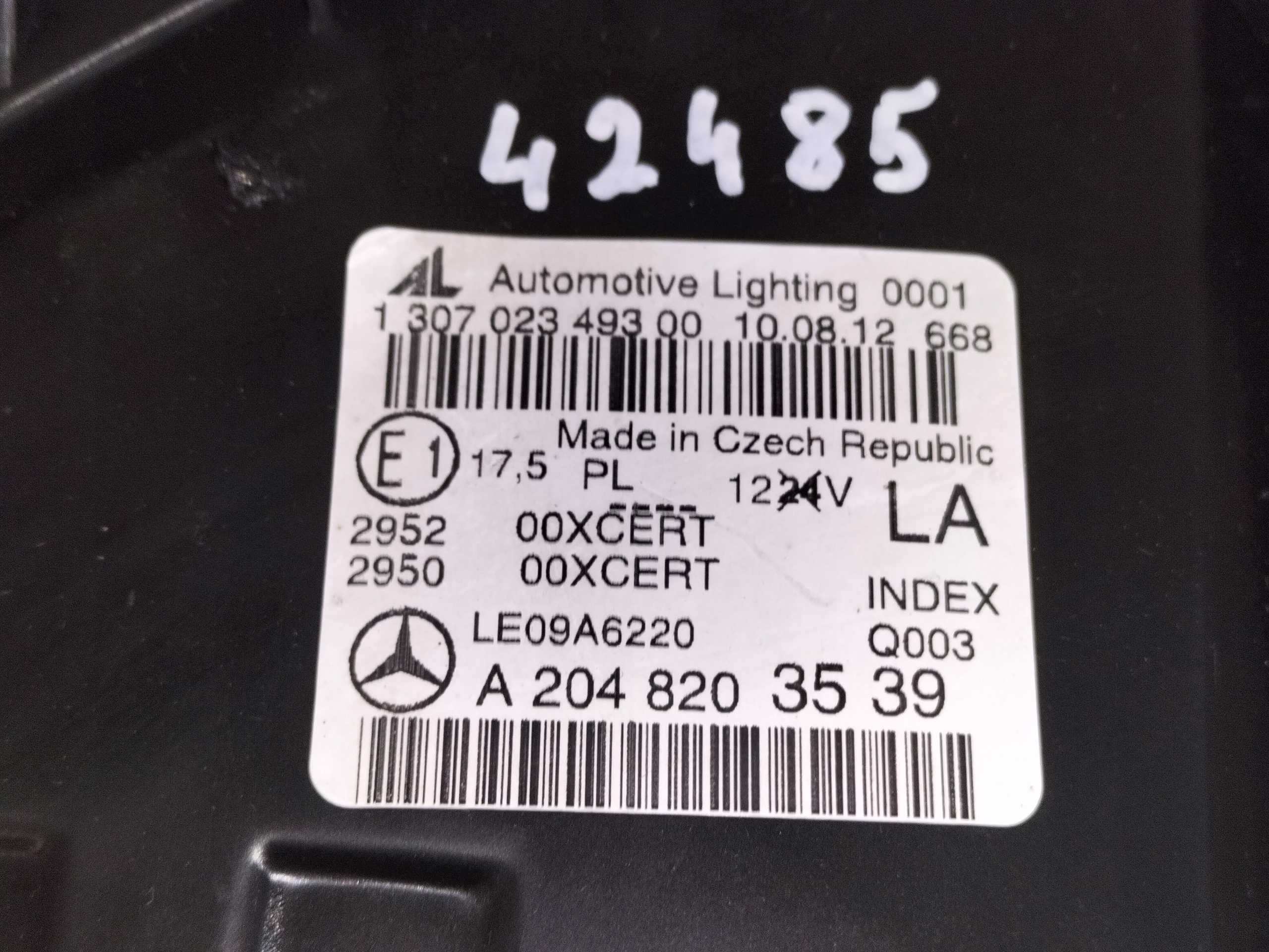 light front reflektor left MERCEDES C KLASA W204 LIFT 11-14 XENON